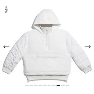 Adidas x Ivy Park Icy Park 1/2 Zip Sherpa Jacket, All Gender, White, SMALL, NWT